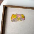 Acetaat kat haar kam, schattige draagbare brede tanden antistatische bloemen haar styling tool. - Stijl 7