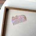Acetaat katten kam, schattige draagbare haarkam, roze bloemige antistatische haarstyling kam. - Stijl 12