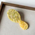Mini brosse à cheveux en acétate peigne de massage coussin d'air de voyage jaune marbré - 20
