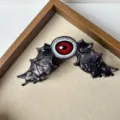 Gothic bat eye hair claw unique acetate shark clip spooky fashion hair accessories for women - Blue Eye with Lashes