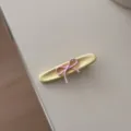 Jolie pince à cheveux nœud, accessoire de coiffure jaune et rose pour look doux. - Nouvelle Barrette Nœud (FJ83034) / Clip Jaune Avec Nœud Rose