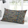 Federa per cuscino rettangolare etnica persiana vintage per divano e letto decoro. - Federa in Velluto Pelle di Pesca (Monofacciale Senza Imbottitura) 50x30cm / BZ202409021-2