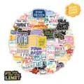 50 Pcs Inspirational Quote Stickers Waterproof Vinyl Decals for Laptops Luggage Phone - Style TQ50-1199