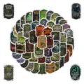 50pz Halloween pozione etichetta adesivi impermeabile vintage spettrale graffiti per bottiglia - 50 Fogli Etichette Pozione Halloween / 50 Pezzi/Confezione