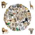 50 pz adesivi animali selvatici impermeabili in vinile per telefono valigia laptop - 50 Pezzi/Confezione