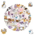 50pcs cute ghost reading stickers waterproof vinyl decal for laptop water bottle decoration - Bookish Ghost Graffiti (TQ50-1257) / 50 Pieces/Pack