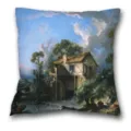 Housse de coussin carrée imprimée peinture à l'huile classique, déco salon canapé. - Housse de Coussin Peau de Pêche Simple Face / B20230717-6