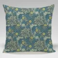 Vue détaillée de la housse de coussin à motif floral vintage et design botanique classique - Housse de Coussin Peau de Pêche Unilatérale Sans Noyau 45x45cm / BZ202501023-3