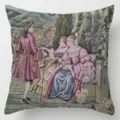 European medieval court character print throw pillow cover linen sofa cushion home decor. - Single-Sided Peach Skin Pillow Cover Without Core 45x45cm / Medieval Oil Painting 13 (BZ20230315-13)