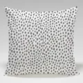 Abstract grey dash pattern detail view of square throw pillow cover for modern decor. - Single-Sided Peach Skin Pillow Cover Without Core 45x45cm / Striped Geometric