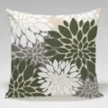Dahlia floral throw pillow cover decorative cushion case for home sofa bedroom 45x45cm - Single-Sided Peach Skin Pillow Cover Without Core 45x45cm / Multicolor 27