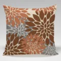 Decorative floral throw pillow cover with abstract dahlia print in modern boho style 45x45 - Single-Sided Peach Skin Pillow Cover Without Core 45x45cm / Multicolor 14