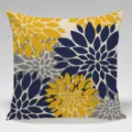 Modern dahlia floral throw pillow cover decorative cushion case for home sofa bed decor - Single-Sided Peach Skin Pillow Cover Without Core 45x45cm / Multicolor 17