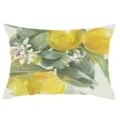 Linnen kussensloop met aquarel citroen bloemen print voor bank bed lendenkussen - 50x30cm / Eenzijdige Print / Stijl Drie (BZ3)