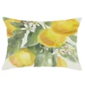 Watercolor lemon throw pillow cover linen fresh botanical cushion cover home sofa decor - Style Four (BZ4)