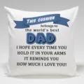 Dekorativer quadratischer Kissenbezug als perfektes Vatertagsgeschenk mit Text. - Einseitiger Pfirsichhaut Kissenbezug (Ohne Füllung) 45x45cm / BZ20240508-17