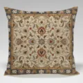 Primo piano dettagliato della federa per cuscino con motivo floreale persiano, design vintage. - Federa per Cuscino in Pelle di Pesca Monofacciale (Senza Anima) 45x45cm / BZ202408028-2