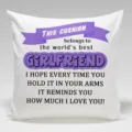 Weißer quadratischer Kissenbezug mit romantischem englischem Textdruck für die Wohnkultur. - Einseitiger Pfirsichhaut Kissenbezug (Ohne Füllung) 45x45cm / BZ20240508-19