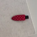 Rood gestippelde stoffen haarspeld, schattig BB haaraccessoire voor dagelijks gebruik. - Naadloze Clip - Polka Dot Rode Haarspeld
