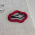 Koreaans stijl rode stof haarspeld geometrische snap clip haaraccessoire voor vrouwen - Wolk - Effen Kleur Rode Haarspeld
