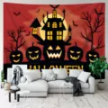 Halloween Wandbehang Tapisserie Hintergrund für Wohnzimmer Schlafzimmer Party Heimtextil - GT202407031-8