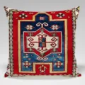 Boho vintage Persian style square throw pillow cover detail view featuring classic rug design. - 45x45cm / BZ202408030-4