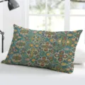 Fodera per cuscino rettangolare stile persiano retrò, cuscino decorativo floreale etnico. - BZ202409021-5