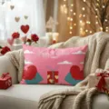 Valentine's Day pink throw pillowcase romantic holiday decorative cushion for couch sofa - Z1960BZ-11