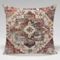 Fundas de cojín cuadradas estilo étnico bohemio patrón geométrico vintage sofá - BZ20240708-5