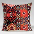 Fodera per cuscino quadrata stile etnico persiano con motivo geometrico per divano - 45x45cm / BZ202408030-7