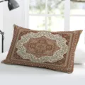 Fodera per Cuscino Rettangolare Stile Persiano Vintage Decorazione Letto Divano - Federa in Velluto Pelle di Pesca (Monofacciale Senza Imbottitura) 50x30cm / BZ20240909A-3