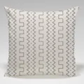 Modern minimalist geometric throw pillow cover detail, black and white zigzag pattern print. - Single Sided Peach Skin Cushion Cover (Without Core) 45x45cm / Pattern 7