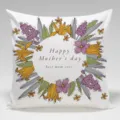 Mother's Day floral cushion cover square pillowcase for sofa bedroom home decor and gift. - Single-Sided Peach Skin Pillow Cover Without Core 45x45cm