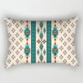 Federa per cuscino lungo con motivo geometrico, stile etnico tribale rettangolare decorazione casa. - Federa in Velluto Pelle di Pesca (Monofacciale Senza Imbottitura) 50x30cm / BZ202404018-1