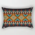 Federa per cuscino lungo con motivo geometrico etnico stile bohémien per la camera da letto - Federa in Velluto Pelle di Pesca (Monofacciale Senza Imbottitura) 50x30cm / BZ202404018-2