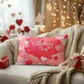 Valentine's Day Pink Heart Cushion Cover Romantic Pillowcase for Sofa Home Decoration - Z1960BZ-10