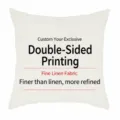 Housse de coussin en lin personnalisée impression double face taie d'oreiller carrée douce - Taie d'oreiller en lin fin à une face, sans rembourrage, 35x35 cm / BZ202401107-0