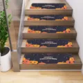 Halloween Treppenteppiche rutschfeste Stufenmatten für Holztreppen Innendekoration. - 20x76cm / MD20240805-4