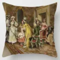 Vintage European oil painting throw pillow cover, classical court art decor linen cushion. - Single-Sided Peach Skin Pillow Cover Without Core 45x45cm / Style 15