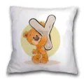 Lindo funda de cojín con estampado de oso de peluche, suave funda para sofá y hogar. - B202112272-25