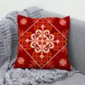 Ethnic Persian geometric pattern pillow cover for bedroom, office, car, and home decor. - Single-Sided Peach Skin Pillow Cover (Without Core) 45x45cm / BZ2024011011-2
