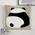 Fodera per cuscino divano nordica con motivo panda geometrico astratto, in morbido velluto. - Federa in velluto olandese monofacciale (senza imbottitura), 50x30 cm / TJMHLRBZ-3