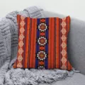 Ethnic geometric throw pillow cover Persian style decorative cushion case for home sofa bed - Single-Sided Peach Skin Pillow Cover (Without Core) 45x45cm / BZ2024011011-3