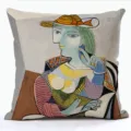 Housse de coussin portrait art abstrait taie d oreiller décorative pour canapé salon salon - QPSP182BZ-7
