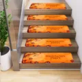 Halloween stair treads non-slip rug mat for home holiday decoration festival step cover 5pcs - 20x76cm / Halloween Style 3 (MD202408010-3)