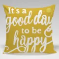 Fodera per cuscino gialla con design di testo di citazione stimolante per divano letto casa - Slogan Inglese Giallo
