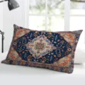 Boheemse geometrische rechthoekige kussenhoes met vintage Perzisch tapijt patroon voor bank en bed. - BZ202401207-5