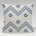 Modern minimalist geometric throw pillow cover, blue and white square cushion case for sofa bed. - Single Sided Peach Skin Cushion Cover (Without Core) 45x45cm / Pattern 8