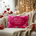 Valentine's Day Decorative Pillowcase Romantic Pink Heart Print Cushion Cover Variant - Z1960BZ-24