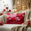 Valentine's Day heart throw pillow cover romantic festive home decor cushion gift item - Z1960BZ-30